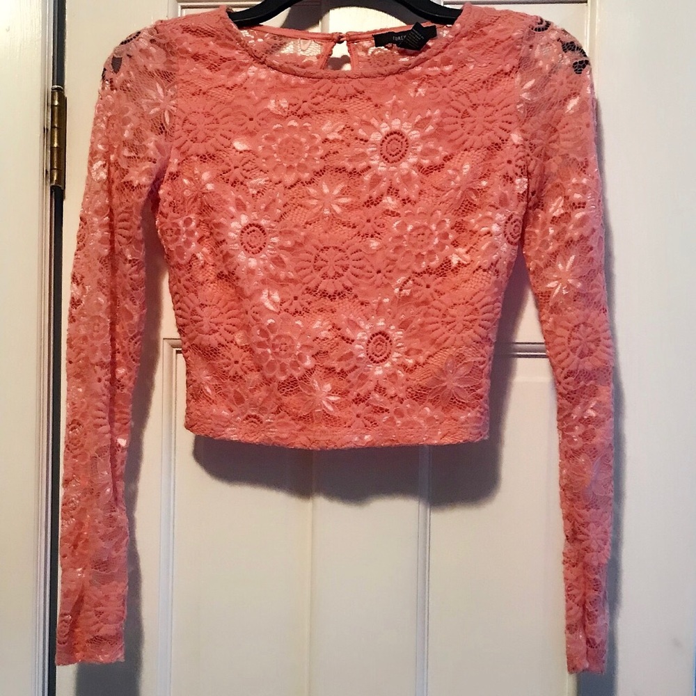 Forever 21 lacy long sleeve top